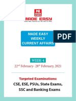 Cse, Ese, Psus, State Exams, SSC and Banking Exams: Made Easy Weekly Current Affairs