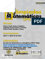 Afiche Olimpiadas Matematicas Uptc 2021