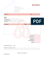 Airbnb Invoice Template