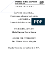 Actividad No 3 Reporte de Lectura de Economia