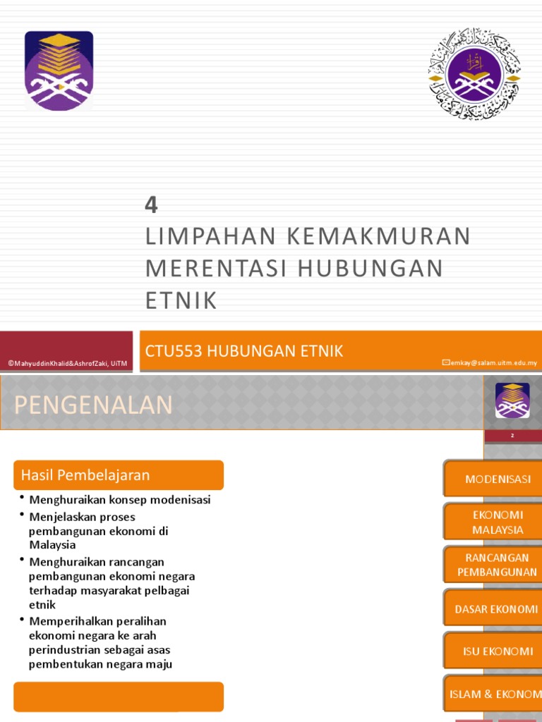Bab 4 Limpahan Kemakmuran Merentasi Hubungan Etnik Pdf