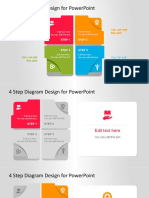 4 Step Diagram Design For Powerpoint: You Can Edit This Text