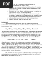 AP Chemistry - Kinetics of a Reaction Lab