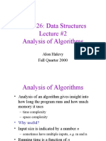 CSE 326: Data Structures Lecture #2 Analysis of Algorithms: Alon Halevy Fall Quarter 2000
