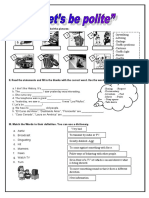 Worksheet Lets Be Polite