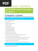 OCR Comp Sci WB 1 Answers