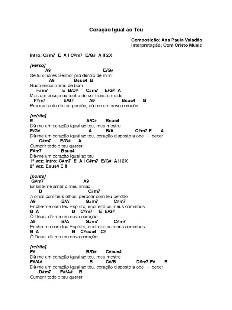 Coracao Igual Ao Teu Pdf