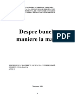 Despre Bunele Maniere La Masă