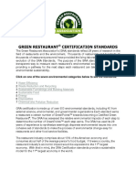 Green Restaurant Certification Standards