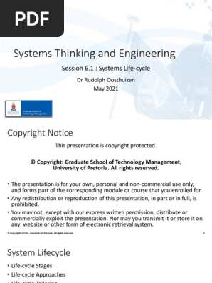 S5 Systems Thinking And Engineering Systems Life Cycle V2 Pdf Product Lifecycle System