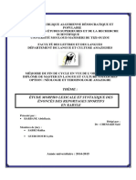 Étude Morpho Lexicale Et Syntaxique Des Énoncés Des Reportages Sportifs en Kabyle