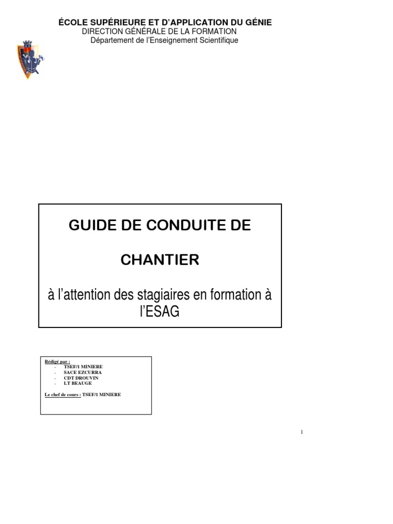 Guide de Conduite de Chantier | PDF | Entrepreneur principal | Fenêtre