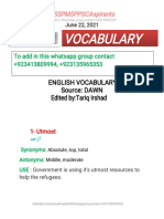 Vocabulary June 22