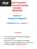 Object Oriented Analysis and Design (OOAD) : Sequence Diagrams