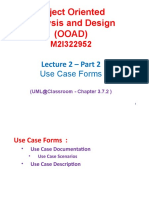 OOAD Lect2 Part2 UseCaseForms