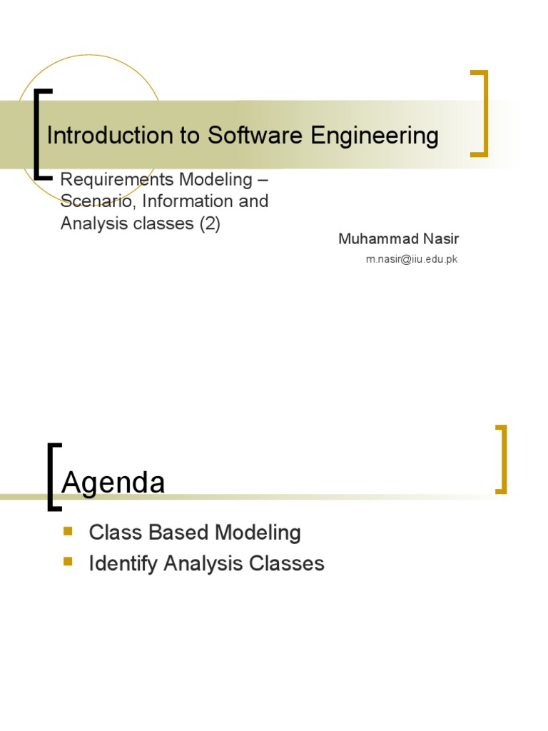 Software Engineering: Class-Based Modeling | PDF | System | Systems Science