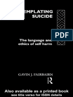 Gavin Fairbairn - Contemplating Suicide_ the Language and Ethics of Self-Harm (Social Ethics and Policy) (1995)