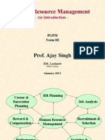 Human Resource Management: Prof. Ajay Singh