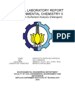Official Laboratory Report Environmental Chemistry Ii: Extraction in Surfactant Analysis (Detergent)