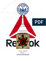 Marketing Management Report On Reebok