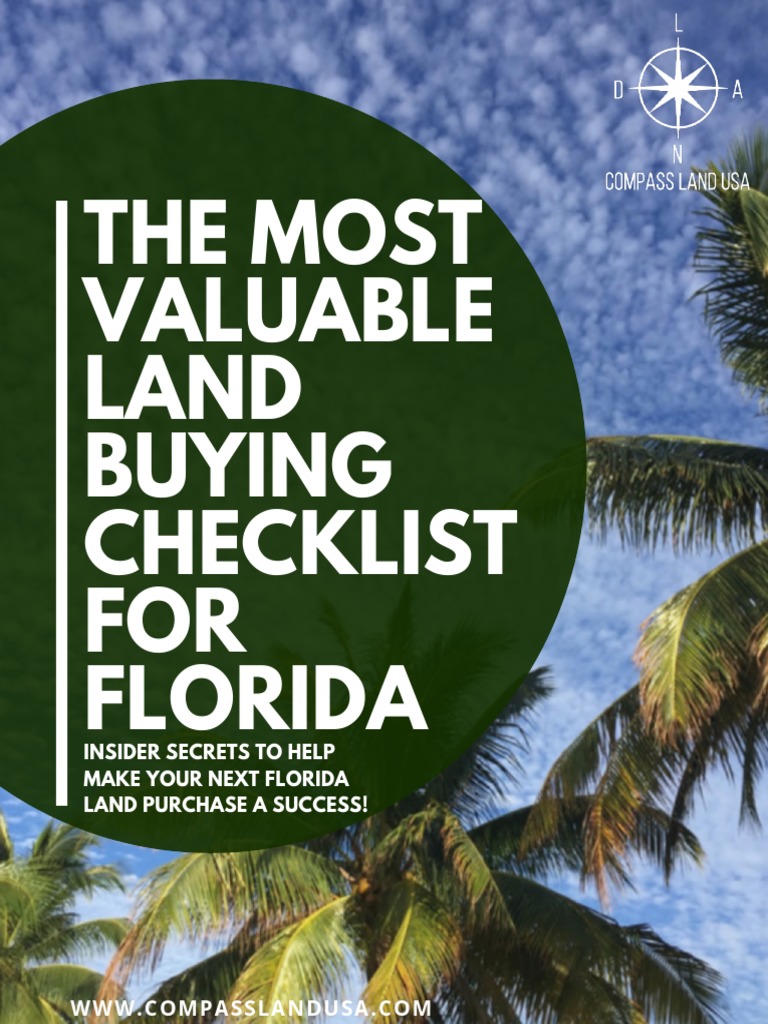 The Most Valuable Land Buying Checklist FOR Florida PDF Wetland