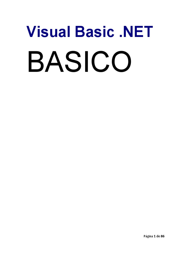 Guía Básica de Visual Basic .NET | PDF | Entorno de desarrollo ...