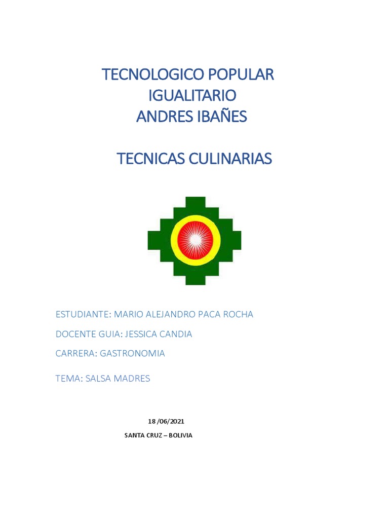 Salsas Madres 2021 PDF Salsa Cocina mediterranea