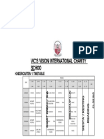 Vic'S Vision International Charity Schoo: Kindergarten 1 Timetable