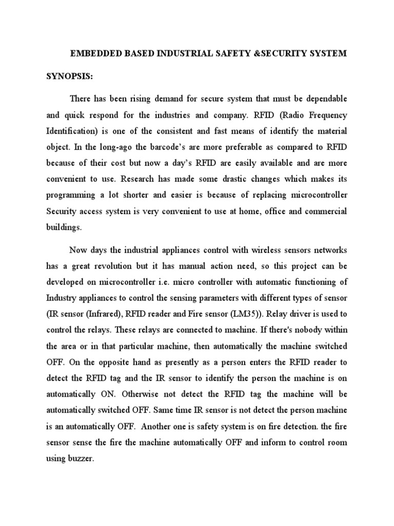 Industrial Safety with RFID & Sensors | PDF | Power Supply | Radio ...