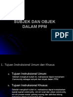 PPM 08 Subjek Dan Objek PPM