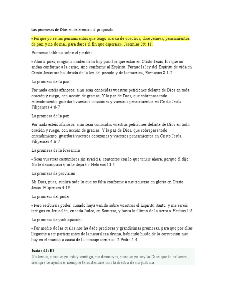 Las Promesas de Dios en Referencia Al | PDF | Jesús | Oración