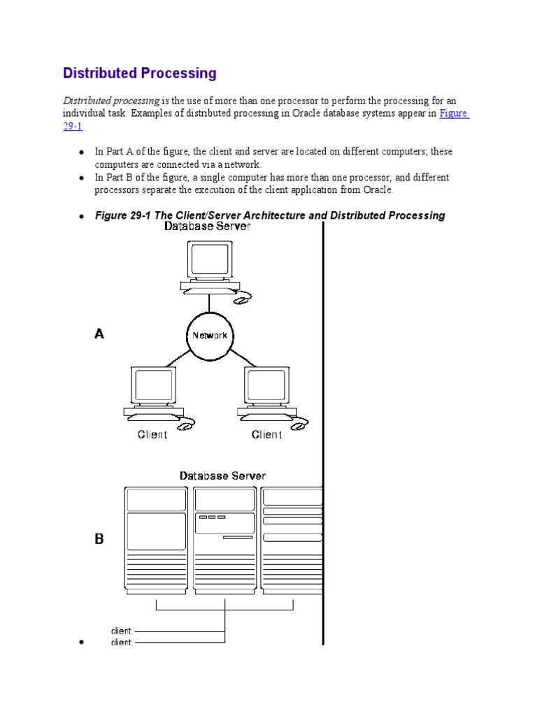Distributed Processing | PDF | Client–Server Model | Databases