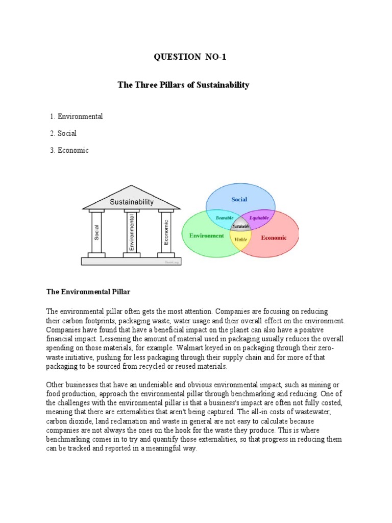 Three Pillars of Sustainability Explained | PDF | Sustainability ...