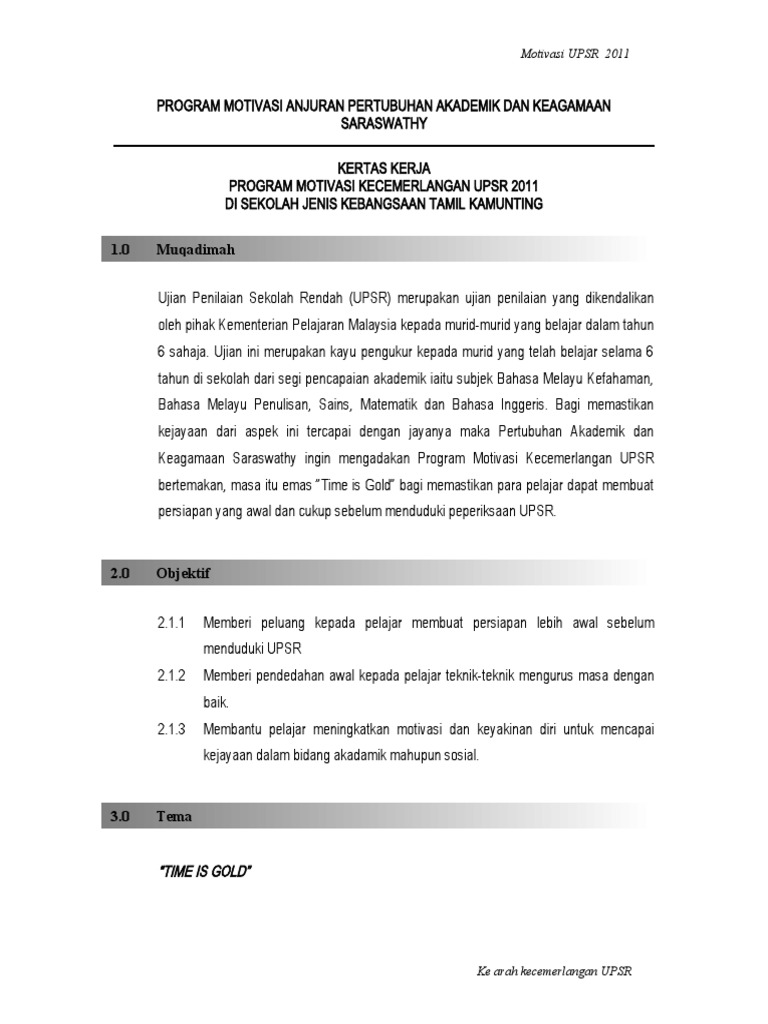 Contoh Kertas Kerja Rancangan Perniagaan