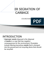 Improper Segration of Garbage: Environmental Issue