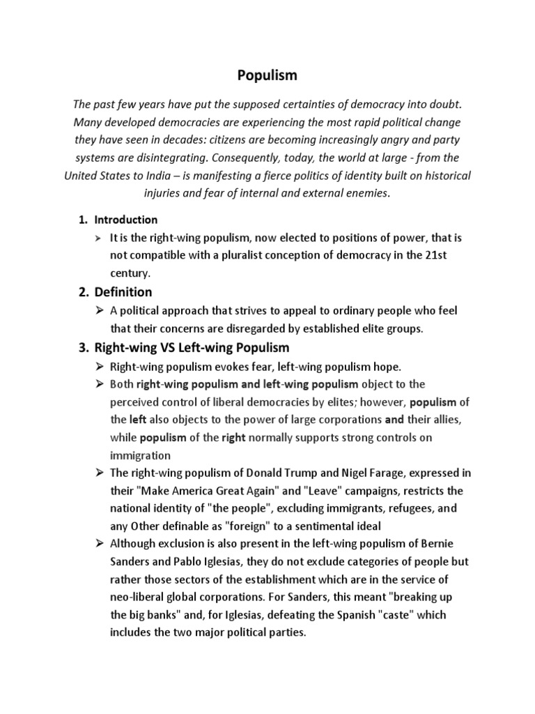 Populism, Ideology, and Democracy | PDF | Populism | Islamophobia