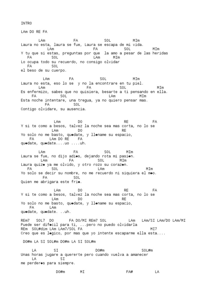 NEK - Laura No Esta | PDF