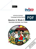 Quarter 2: Week 4 & 5: Socioeconomic Factors