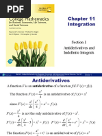 Integration: Section 1 Antiderivatives and Indefinite Integrals