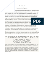 The King'S Speech Theme of Language and Communication: Deconstruction Approach