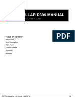 Caterpillar D399 Manual: Table of Content