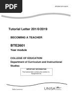 Tutorial Letter 201/0/2019: Becoming A Teacher