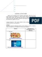 Learning Activity Sheet: 1. Fruit Salad