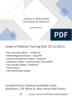 LM-Webinar On Multivariate Techniques For Research - Intro and MRA