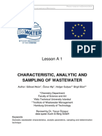 Characteristic, Analytic and Sampling of Wastewater: Lesson A 1