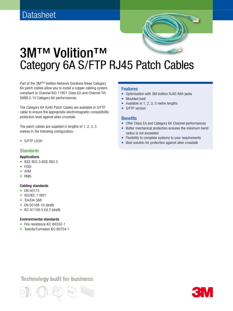 CAT6A Patch Cord 1m To 5m | PDF | Electrical Engineering | Electronics