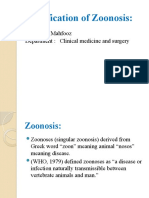 Classification of Zoonosis:: DR Ashar Mahfooz Department: Clinical Medicine and Surgery
