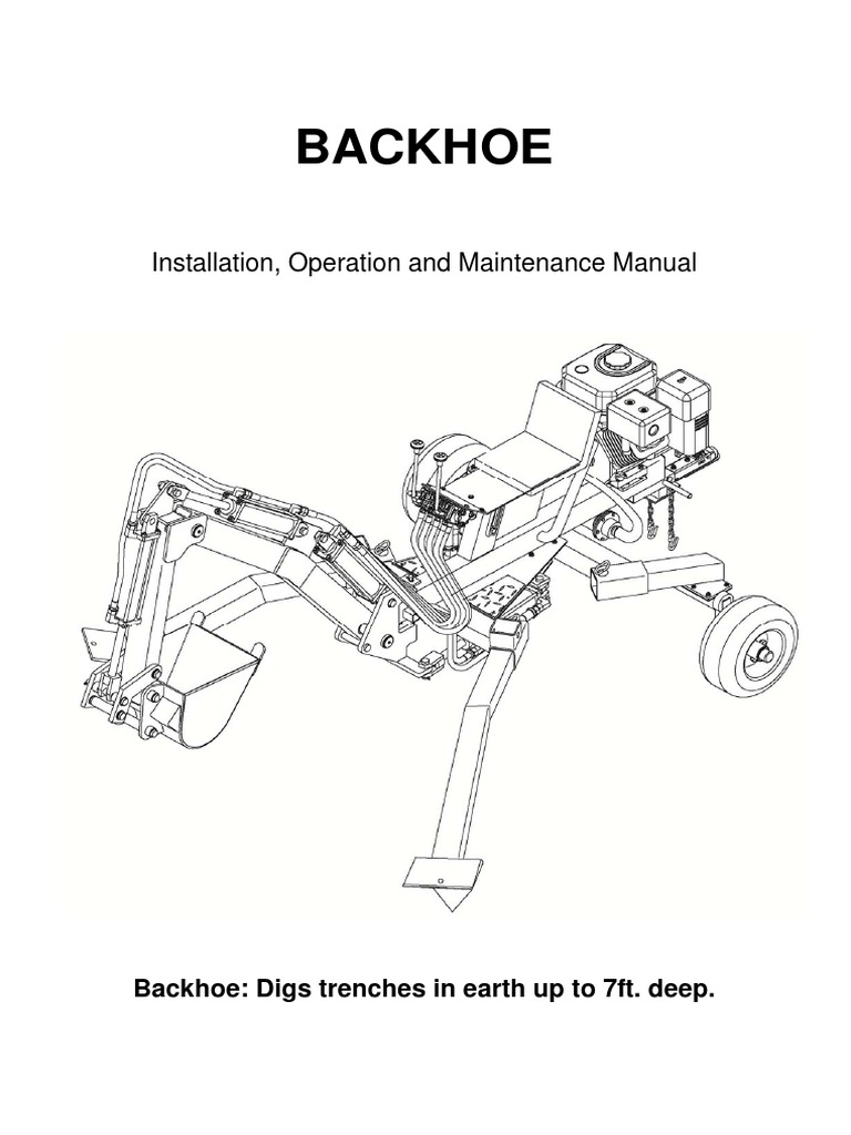 Jansen MB-300 Backhoe Manual | PDF | Screw | Pump