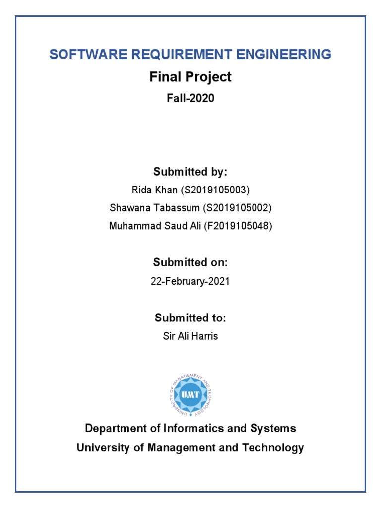 Software Requirement Engineering Project | PDF | Use Case | Databases