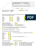 Foodborne Illness Outbreak Questionnaire